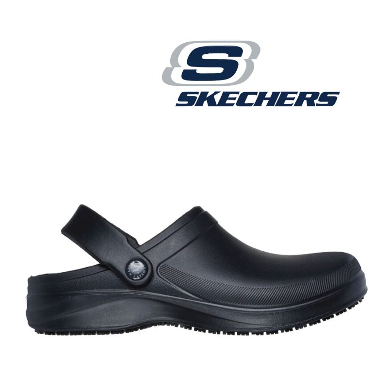 skechers chancla black