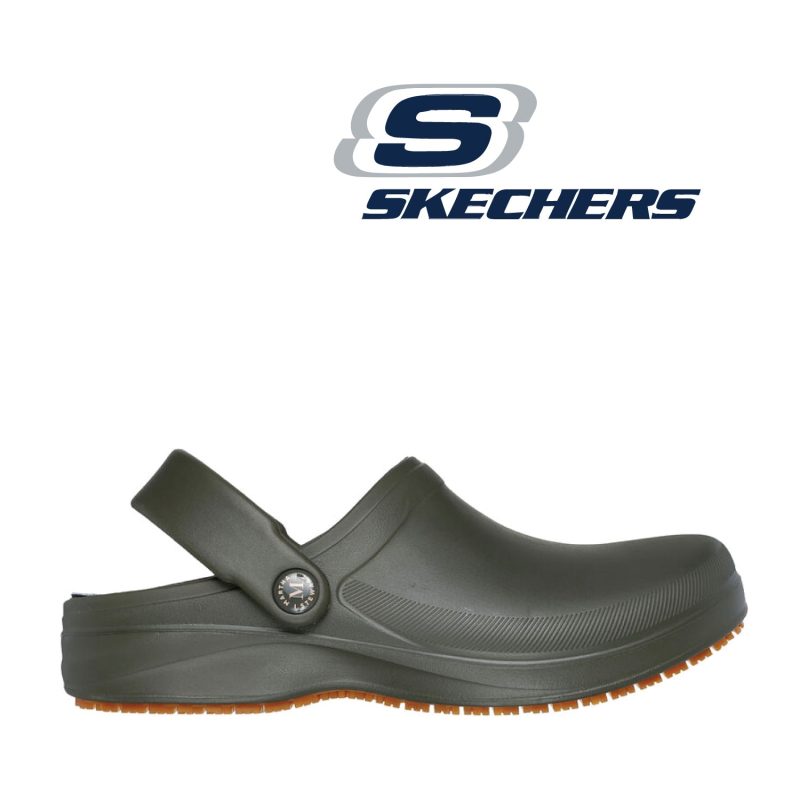 skechers chancla olive